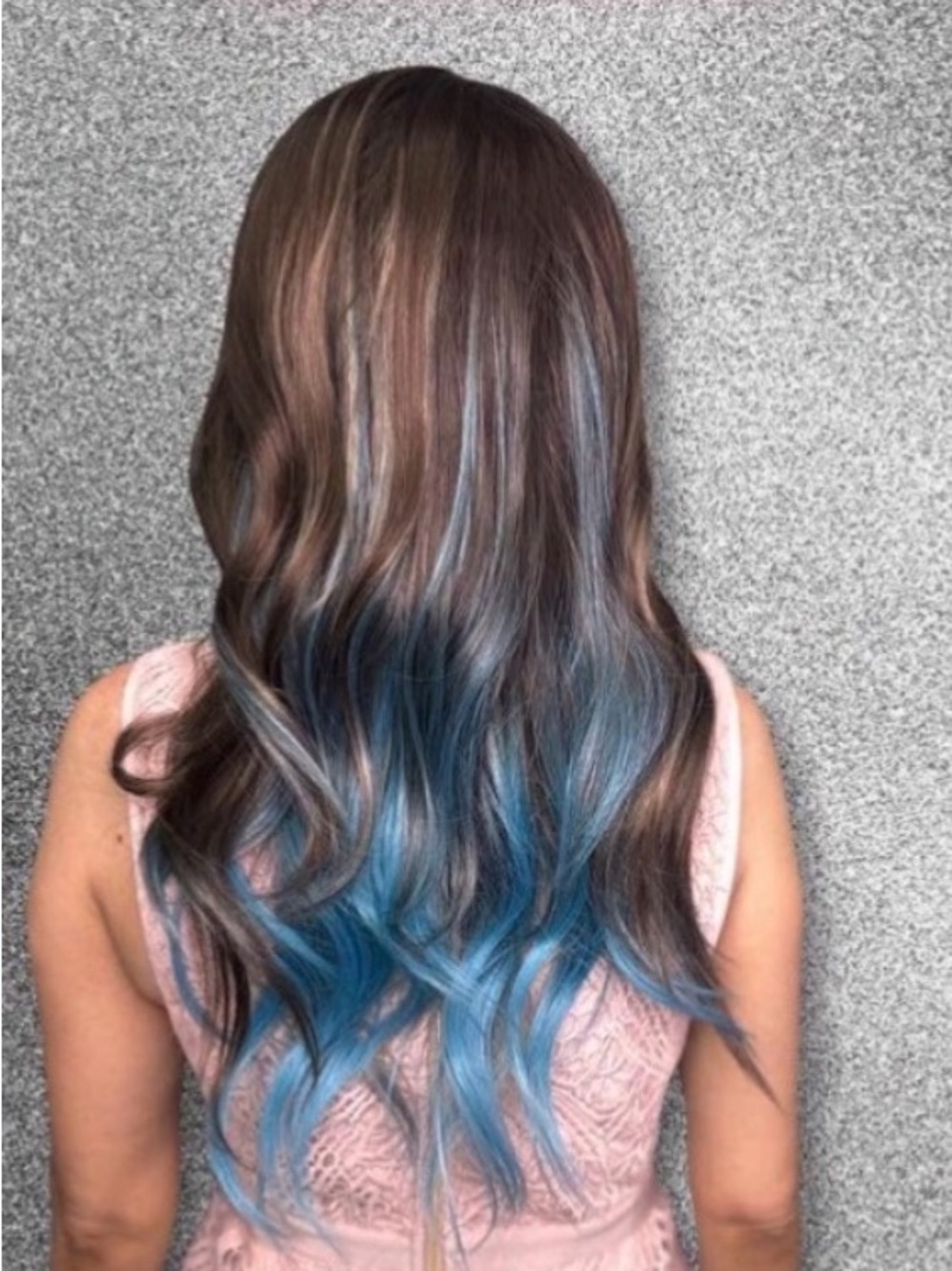 La Blu Blu Brunette with Blue Balayage - Chelsea Smith Cosmetics wig - Picture 2 of 2